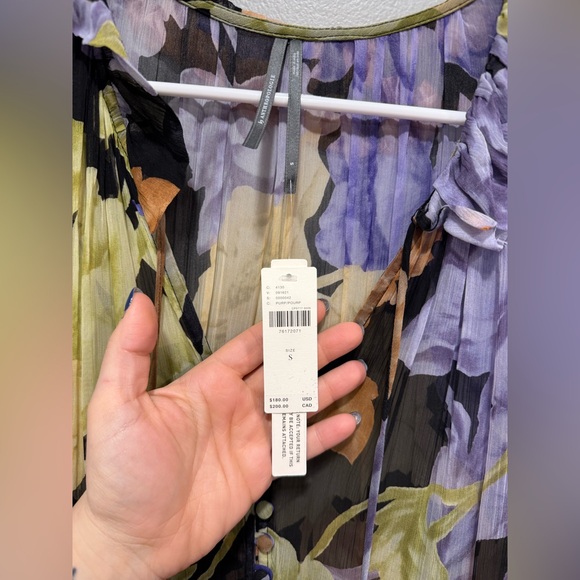 NWT Anthropologie Marais Printed Chiffon Maxi Dress size Small - Picture 6 of 11